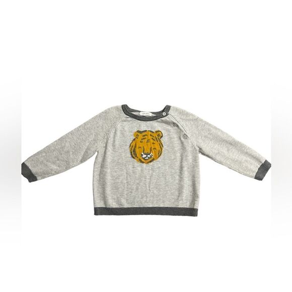 Angel Dear Baby Tiger Gray Yellow Sweater, 18-24 months - Picture 1 of 2